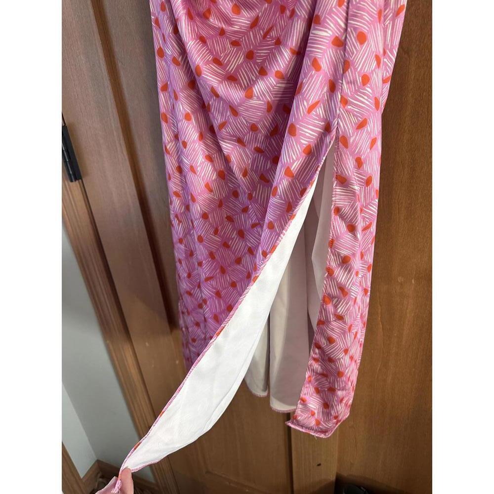 NWT Parker The Ayla Ruched Mock-Neck Satin Midi Dress in Cashmere Rose Women’s 8 - Picture 3 of 15